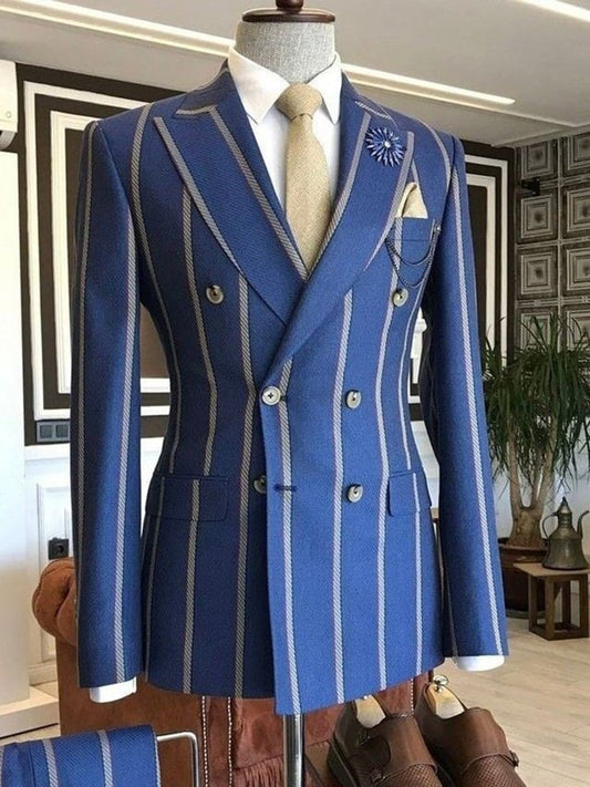 ManMen's Luxury Business Stripe Blazers