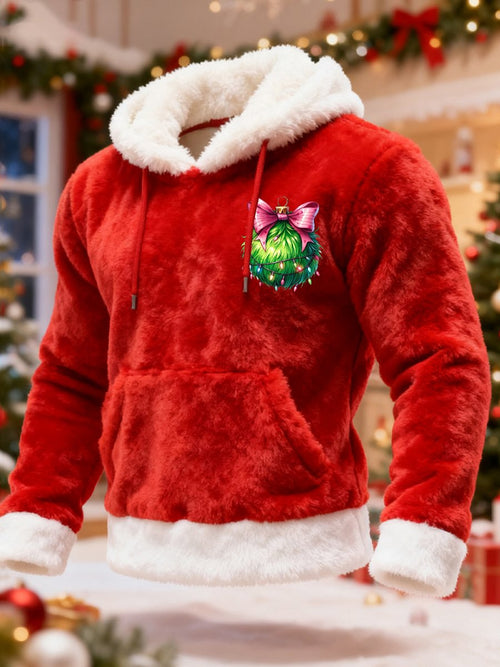 Christmas Bow Flannel Hoodie