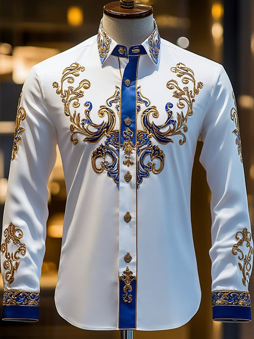 Men's Satin Luxe Long Sleeve Button Down Shirt