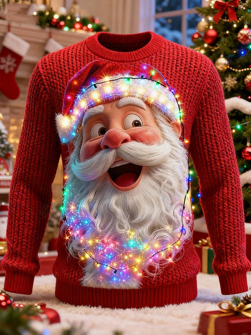 Men's Santa Claus Print Ugly Christmas Sweater