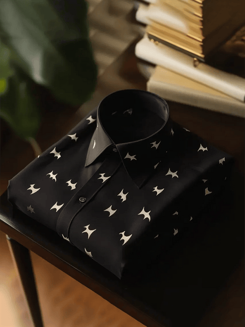 Men's Satin Luxe Long Sleeve Button Down Shirt