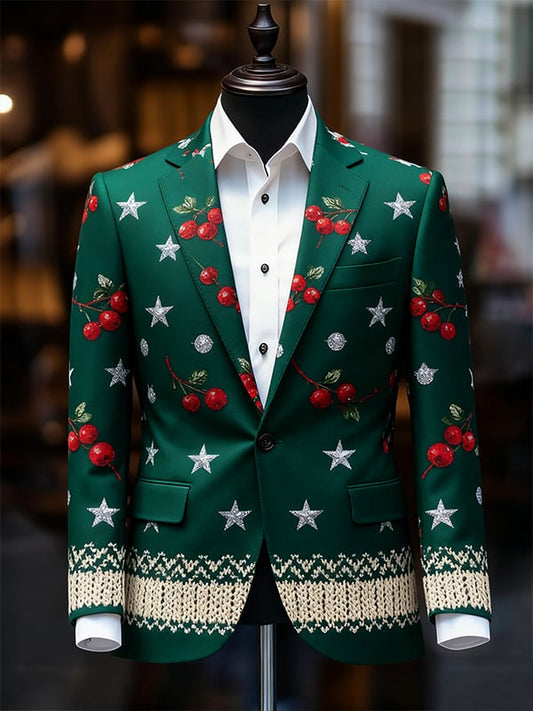Men's Business Casual Christmas Suit Outerwear