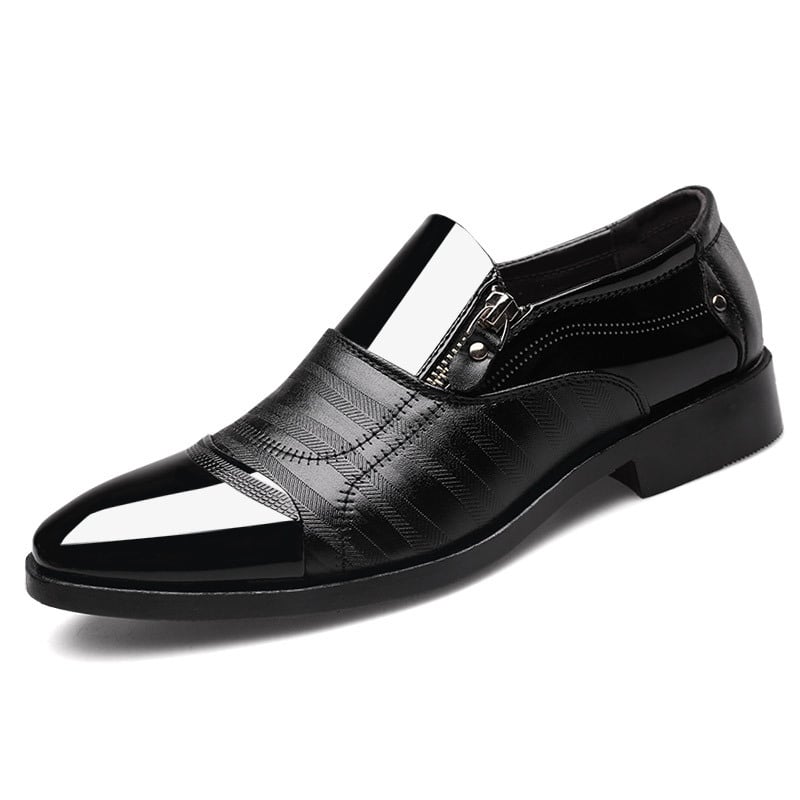 Men'S Business Leather Shoes Slip-On Sandals Hollow Out Single Shoes