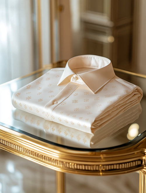 Men's Retro Satin Elegant Romantic Short Sleeve Shirt