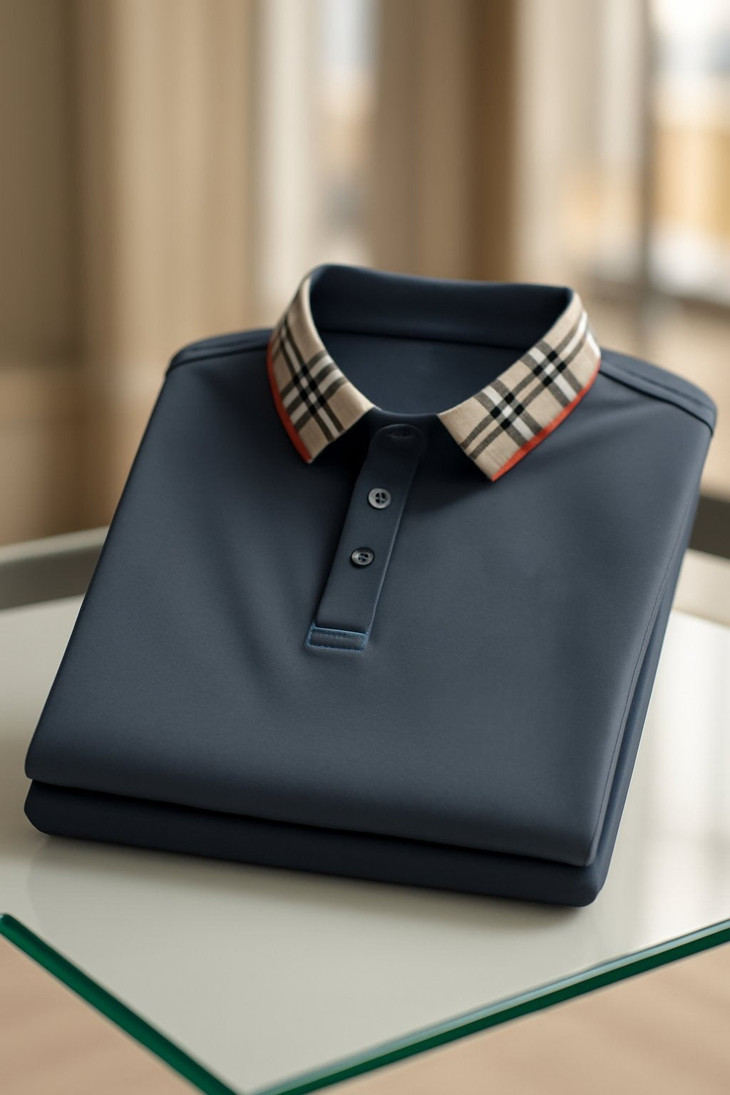 Men's Business Casual Button Short Sleeve Polo Shirt