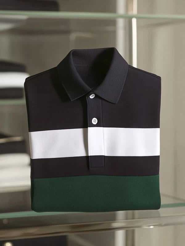 Men's Classic Business    Logo Short Sleeve Polo Shirt