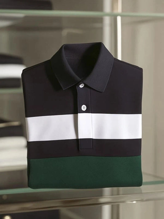 Men's Classic Business    Logo Short Sleeve Polo Shirt
