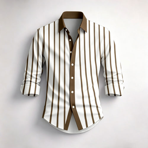 Men's Striped Long-Sleeve Shirt