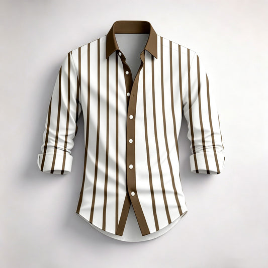 Men's Striped Long-Sleeve Shirt