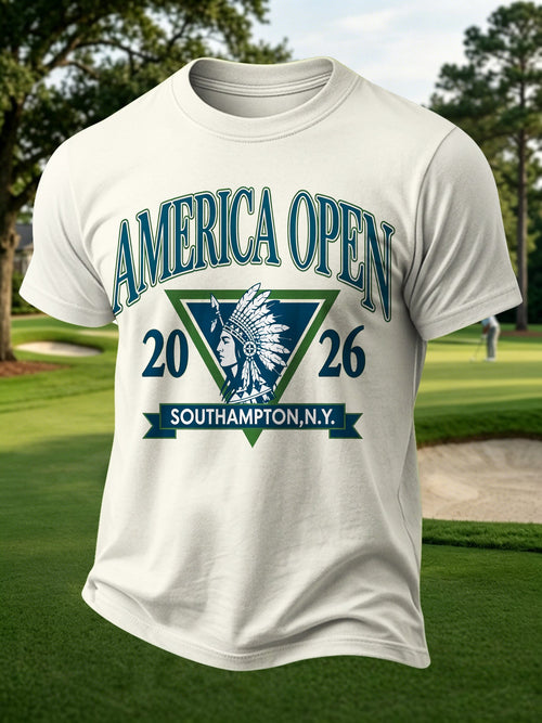 Men's Golf Enthusiast Printed Casual Tops