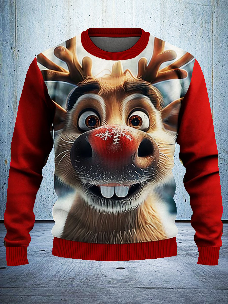 Funny Christmas Reindeer Ugly Sweatshirt