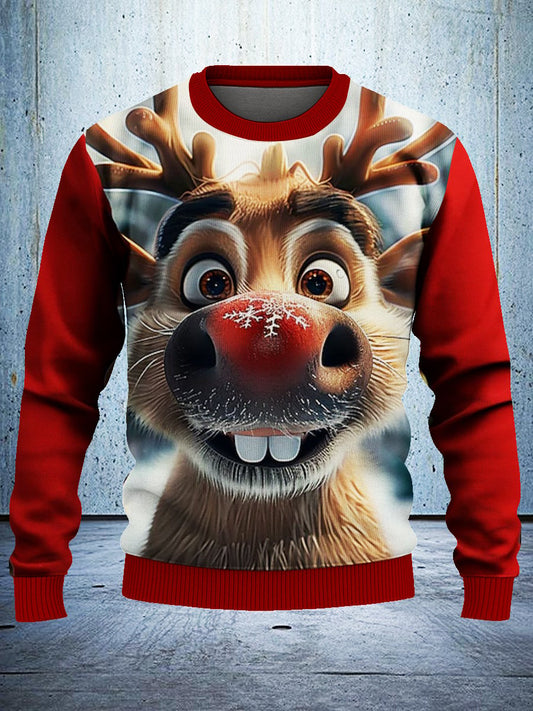 Funny Christmas Reindeer Ugly Sweatshirt