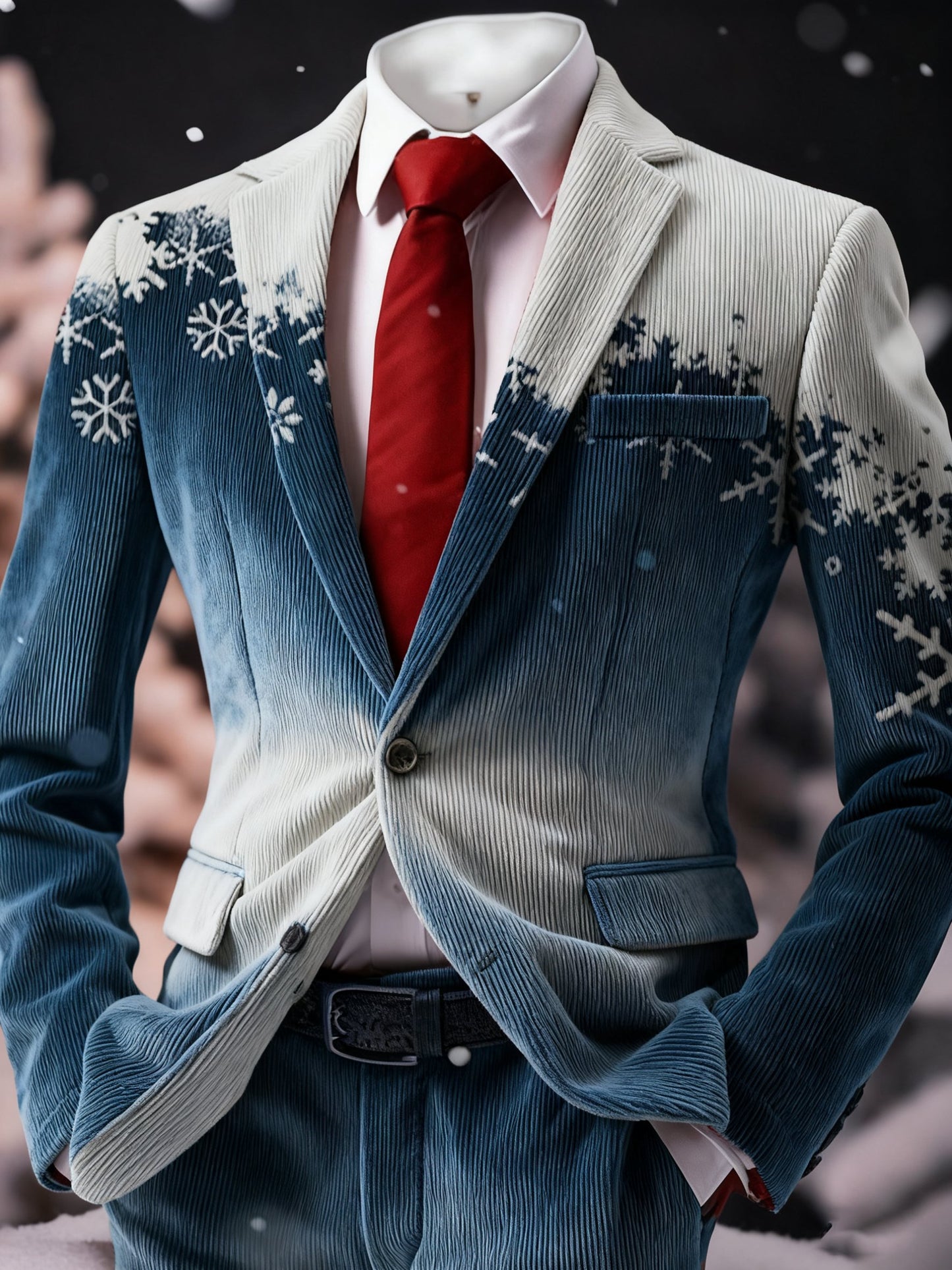 Men's Vintage Christmas Patchwork Casual Jacket