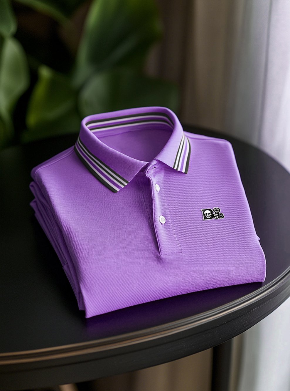 Men's Business Casual Button Short Sleeve Polo Shirt