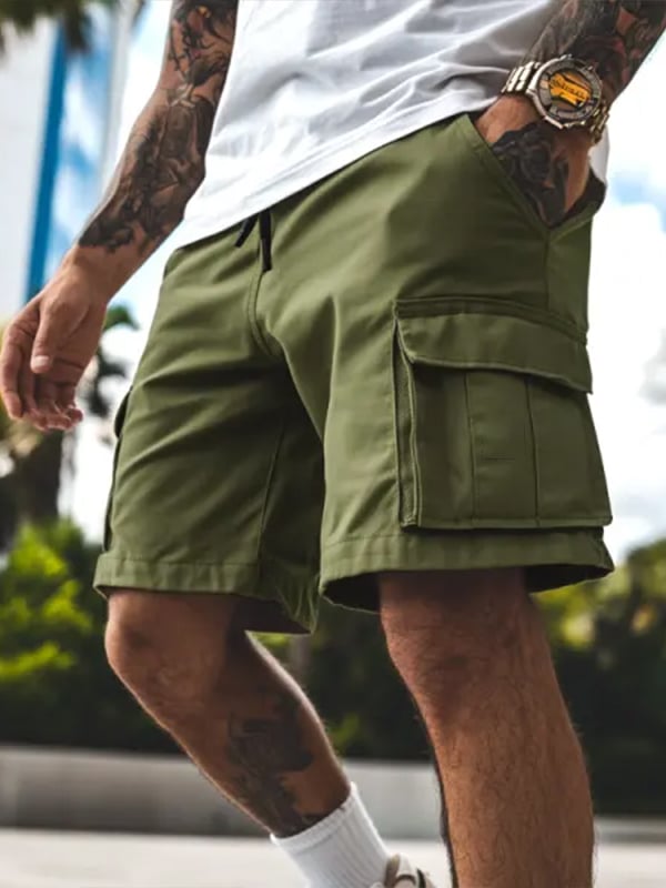 Men's Vintage Multi-Pocket Cargo Shorts