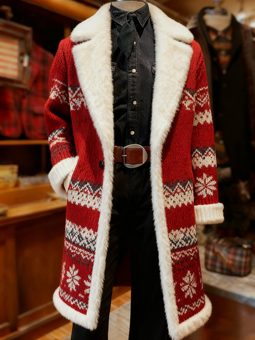 Men's Christmas Long Coat
