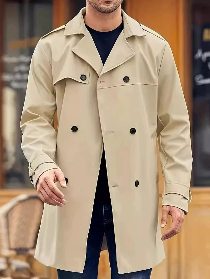 Men's Light Luxury Business Pocket Windbreaker
