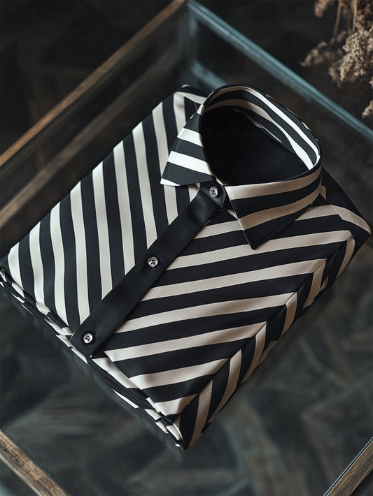 Men's Outdoor Casual Stripe Long Sleeve Shirt