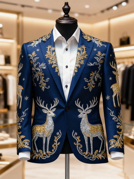 Men's Business Casual Christmas Suit Outerwear