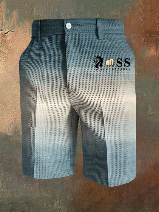 Men's Casual Gradient Waffle Pants
