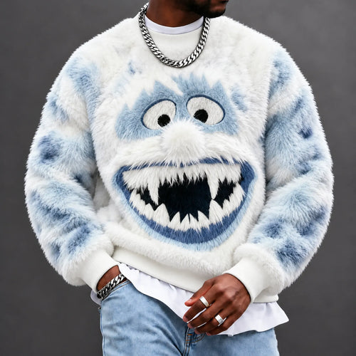 Men's Monster-Print Crewneck Sweatshirt