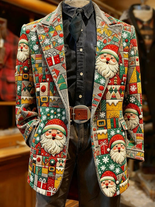 Men's Santa Claus Corduroy Suit Jacket