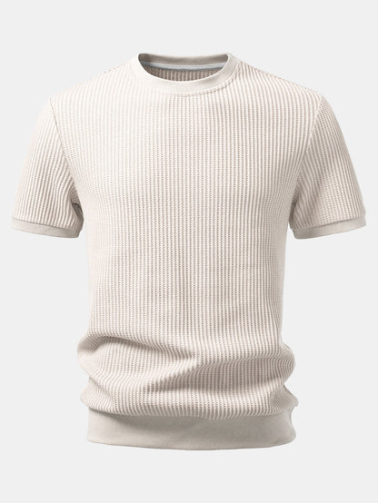 Waffle Ribbed Hem T-Shirt
