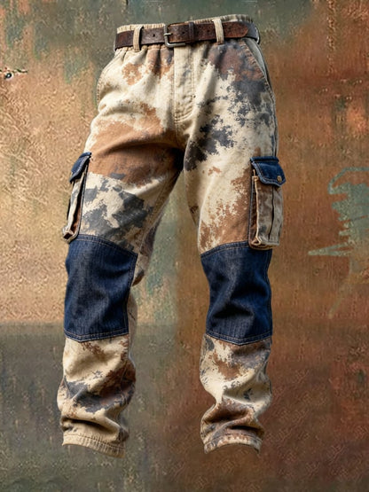 Men's Retro Outdoor Corduroy Multi-Function Pocket Work Pants