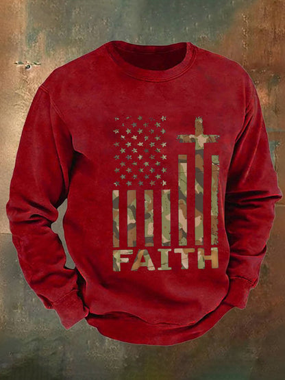 Men's Vintage Veteran Print Sweatshirts