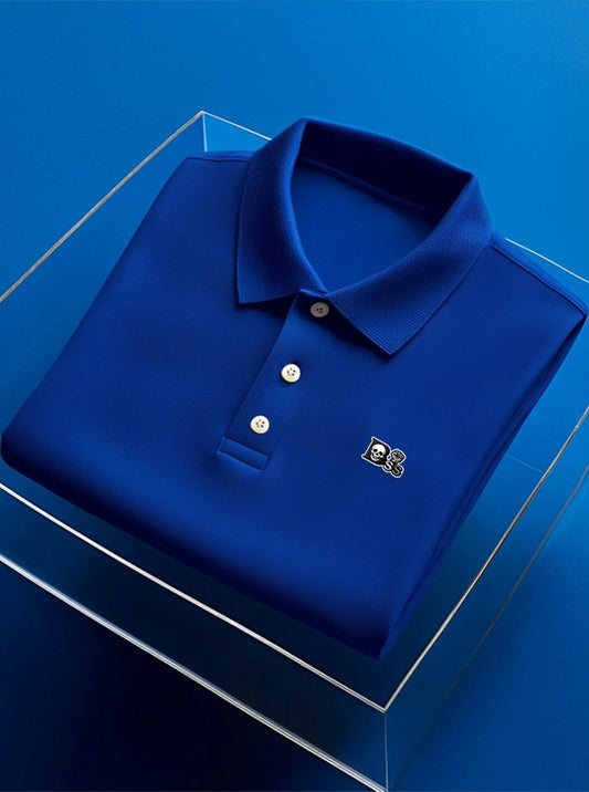 Men's Business Casual Button Short Sleeve Polo Shirt