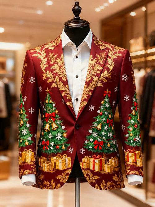 Men's Business Casual Christmas Suit Outerwear