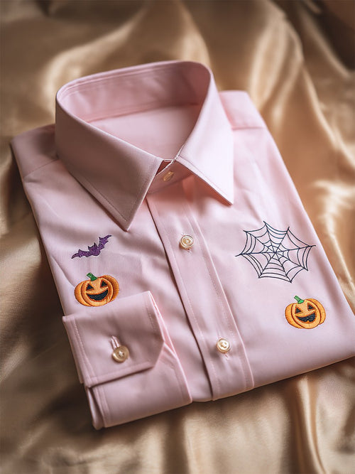 Men's Retro Casual Halloween Art Long Sleeve Shirt