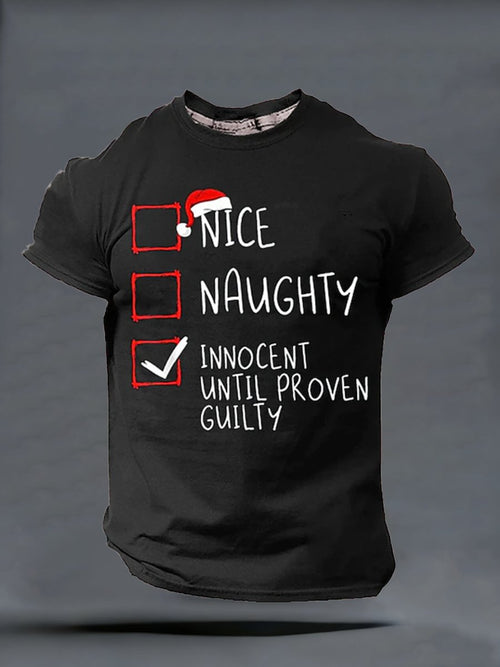 Men's Casual Retro Christmas Print T-shirt