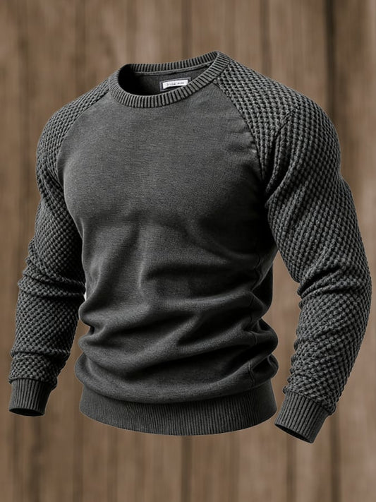 Men's Retro Comfort Fabric Splicing T-shirt