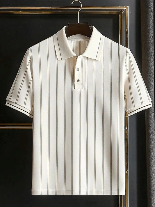 Men's Retro Business Design Printed Casual POLO Shirt