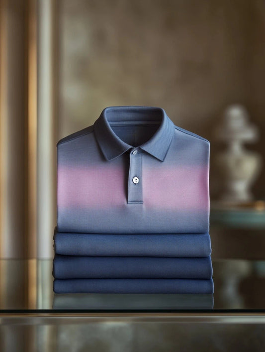 Men's Classic Business Old Money Button Short Sleeve Polo Shirt