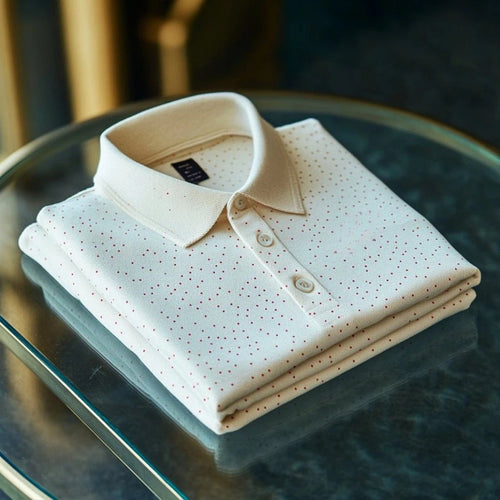 Men's Business Casual Embroidered    Button Short Sleeve Polo Shirt