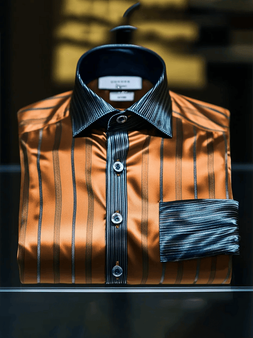 Men's Satin Luxe Long Sleeve Button Down Shirt