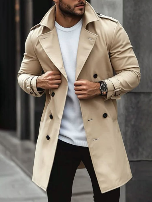 Men's Light Luxury Business Pocket Windbreaker