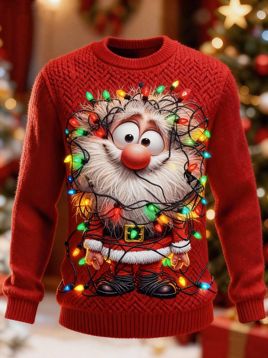 Funny and ugly Santa Claus sweater