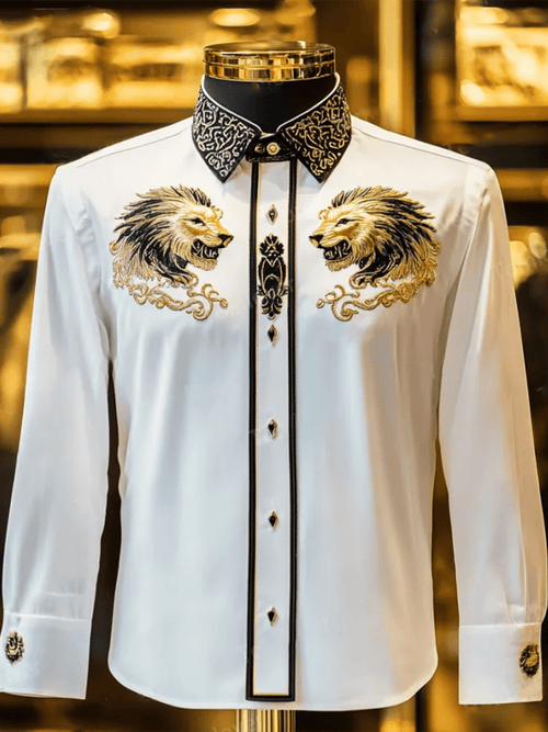 Men's Satin Luxe Long Sleeve Button Down Shirt