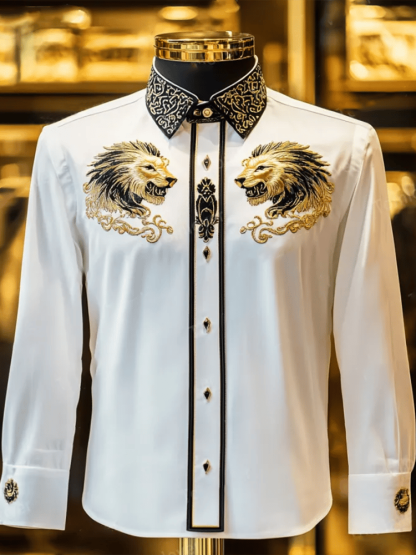 Men's Satin Luxe Long Sleeve Button Down Shirt