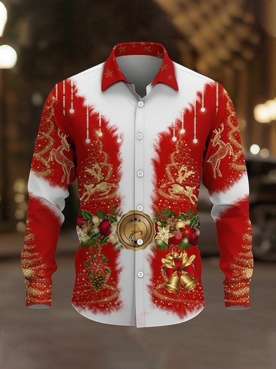 Men's Christmas Long-Sleeved Shirt