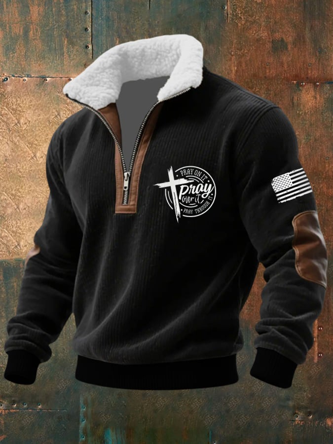 Men's Faith Printed Zip Sweatshirt