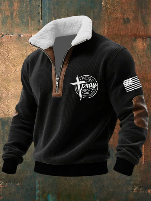 Men's Faith Printed Zip Sweatshirt