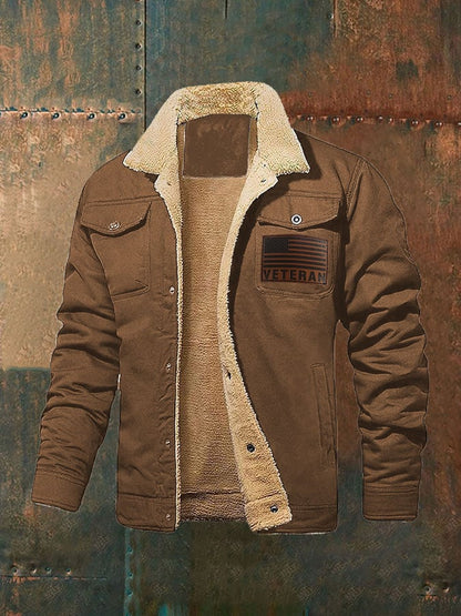 Men's Retro Veteran Winter Fleece Jacket