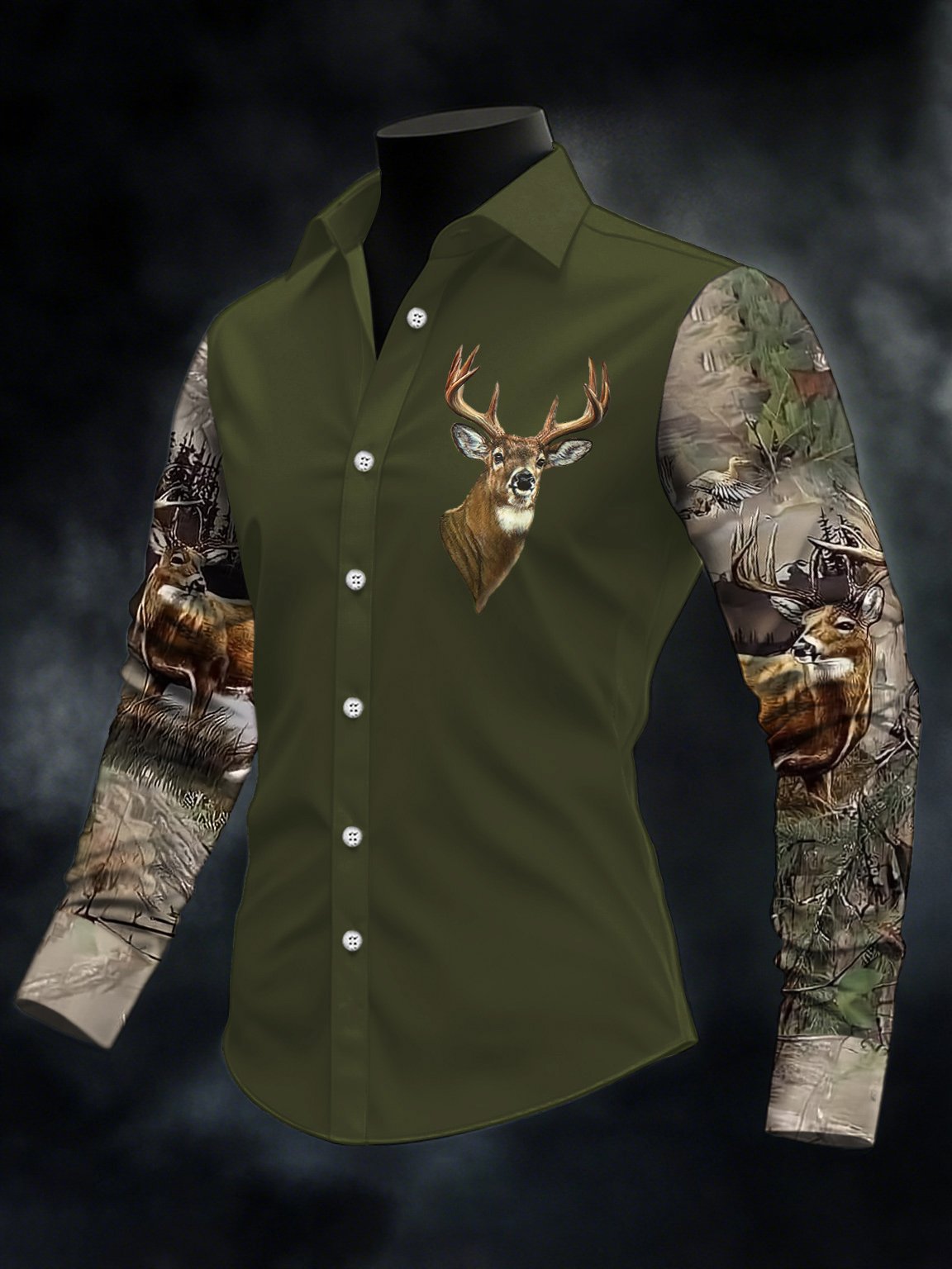 Men's Casual Western Style Contrast Color Shirt