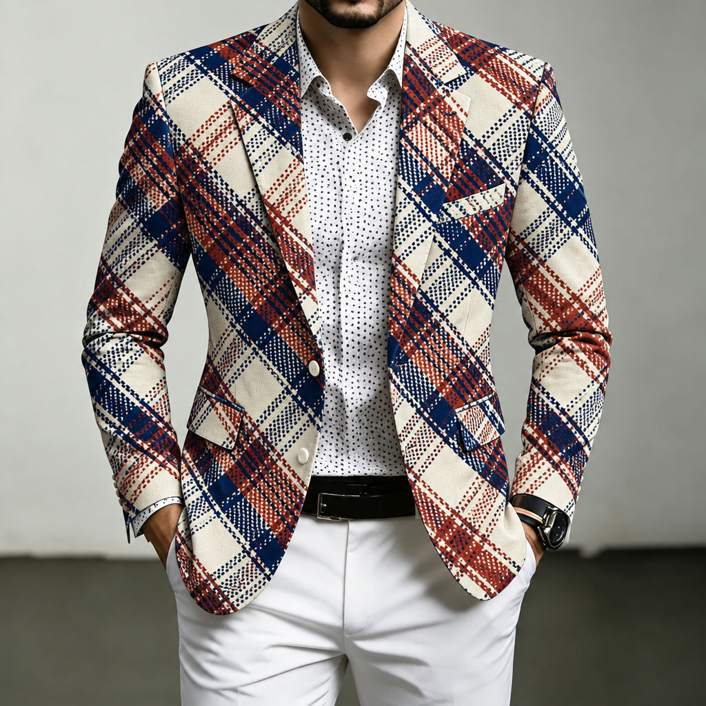Men's Diamond-Quilted Blazer