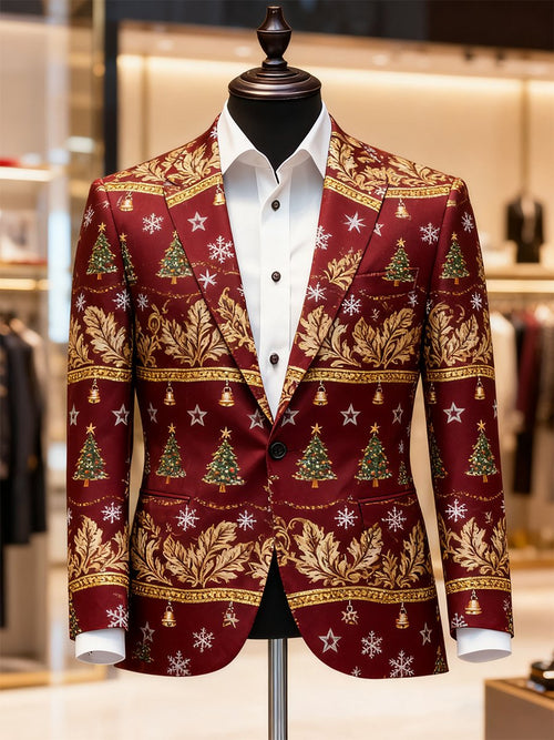Men's Business Casual Christmas Suit Outerwear