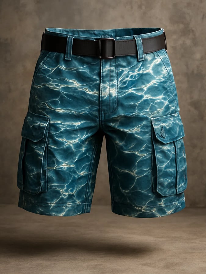 Men's Retro Outdoor Ripstop Multi-Purpose Cargo Shorts
